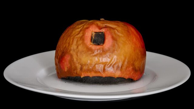 mold forming on apple time lapse