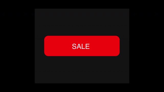 Interactive Call To Action Buttons Set With Start And Sale Text Labels