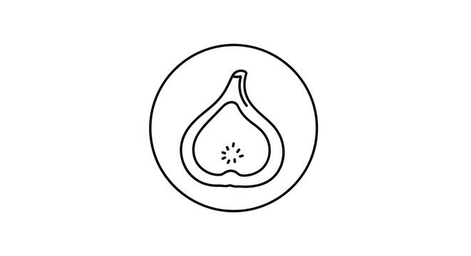 fig, fruit, simple icon