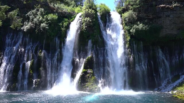Waterfalls Majestic Burney Falls Shasta California USA