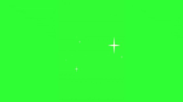 Animated sparkling star twinkle effect for magical and festive motion graphics.
