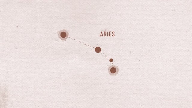 Aries Zodiac Sign Ink Drawing Background
Zodiac aries sign icon on vintage sepia old paper texture with ink drawing astrological constellation revealing