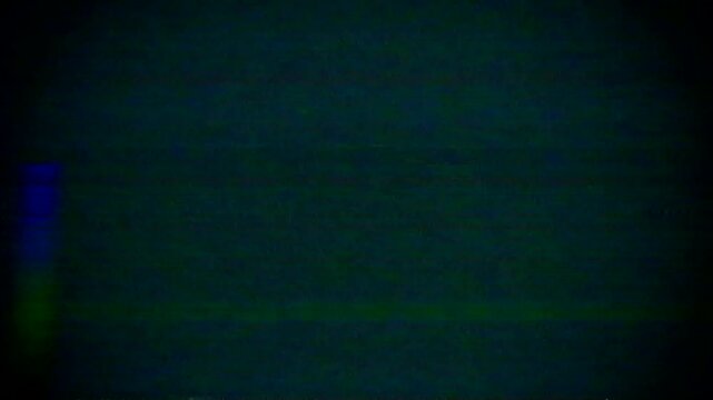 Analog VHS noise with looping interference damaged tape signal