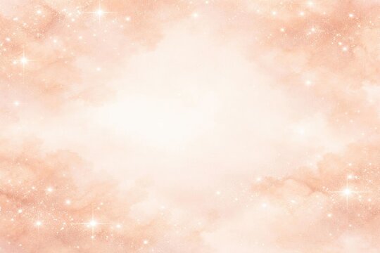 Dreamy Pink Galaxy Background with Sparkles - Soft Clouds and Starry Texture, Abstract Design