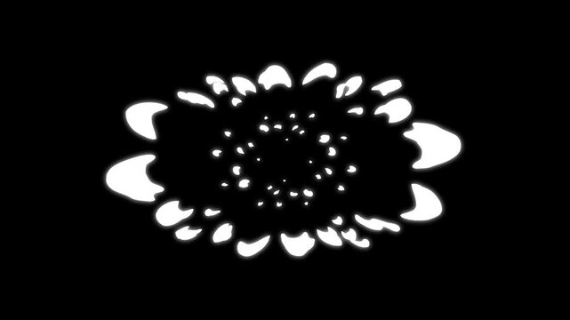 Cartoon puff smoke explosion FX with glowing sparks, flash neon shine, water splash blast, and light burst energy transition pre-rendered hand drawn alpha channel comic style on black background 4K
