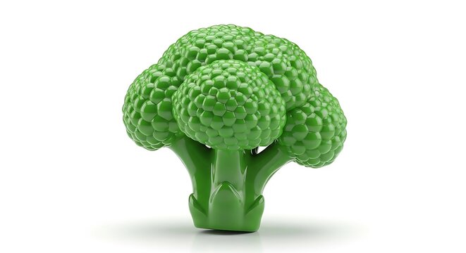 Fresh green broccoli vegetable head