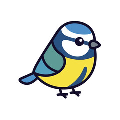 Naklejka premium Modern Flat Style Bird Elements Vector Icon