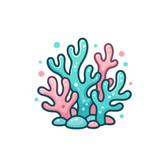 Obraz premium Minimalist Line Art Ocean Icons Vector Design