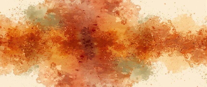 Abstract Watercolor Texture in Warm Earthy Tones on Light Background