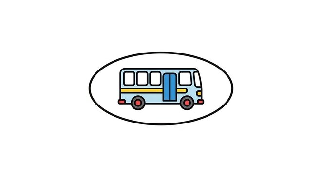 colorful bus icon