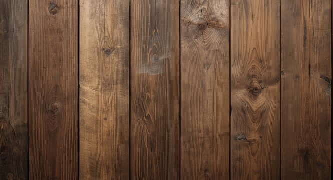Wooden Plank Wall Background in Rich Brown Tones