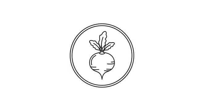 black and white vegetable logo