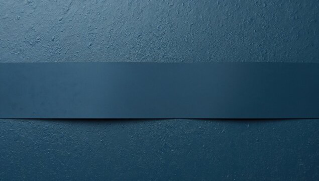 Textured Dark Blue Wall with Horizontal Strip of Similar Color