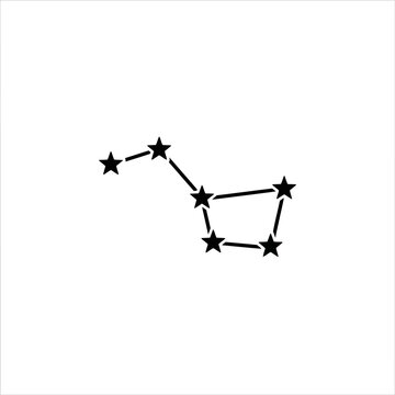 Big Dipper Constellation Vector Illustration Star Map Space Graphic