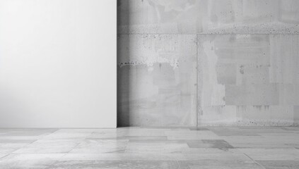 Minimalist Concrete Wall and Floor Interior with Soft Lighting ©  AugmentArt