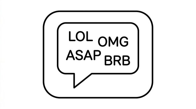 chat bubble with internet slang
