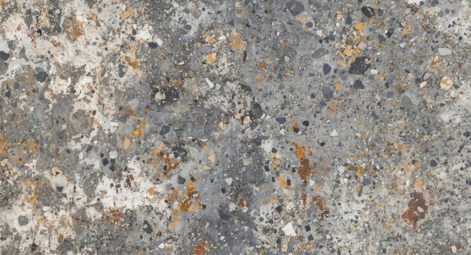 Textured Concrete Surface with Gray and Earth Tones in Detail