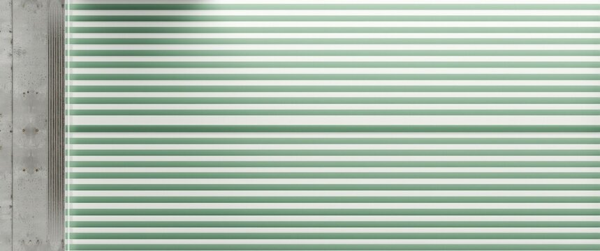 Horizontal Striped Wall Design - Light Green and White, Modern Minimalist Aesthetic
