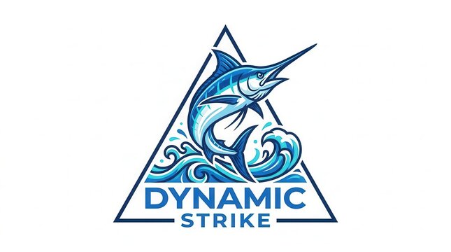dynamic strike marlin fish logo