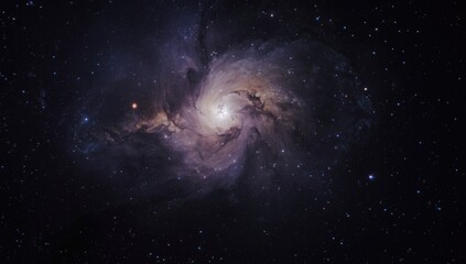 Swirling Galaxy in Outer Space with Stars and Cosmic Dust © NeuralNiche