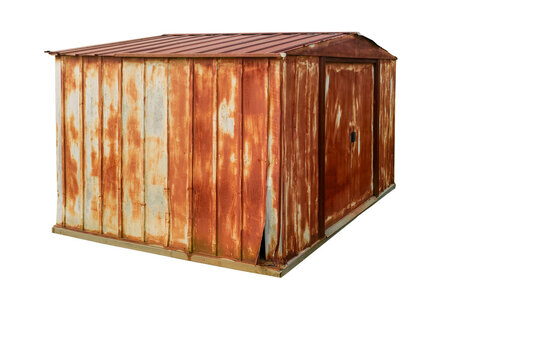 ShIsolated old rusty storage shedot with DxO ONE