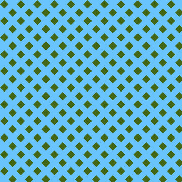 Geometric diamond pattern background, blue and green checkered texture, seamless grid wallpaper for textile design and digital backdrops