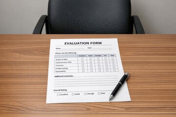 Obraz premium A pen sits on top of a paper on a desk, ready for use