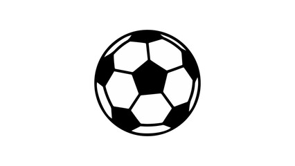 Fototapeta premium Simple black and white illustration of a soccer ball, perfect for sports and fitness related graphics and designs