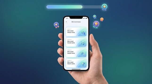 microlearning module background for mobile corporate training