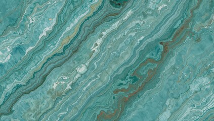 Naklejka premium Turquoise Marble Texture with Fluid Patterns and Natural Veins
