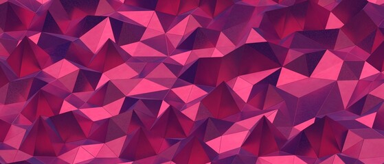 Fototapeta premium Dynamic abstract geometric pattern with pink and purple polygonal shapes