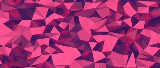 Naklejka premium Modern abstract background with pink and purple low poly geometric shapes.