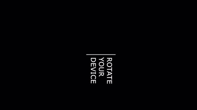 4K Animated Rotate your device horizontal to vertical orientation video. Please rotate your device on alpha channel. Phone Rotation animation