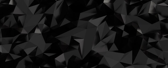 Naklejka premium Abstract dark geometric pattern with sharp edges and subtle lighting effects