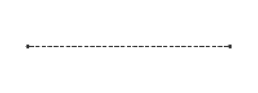 Halftone horizontal line with arrow ends