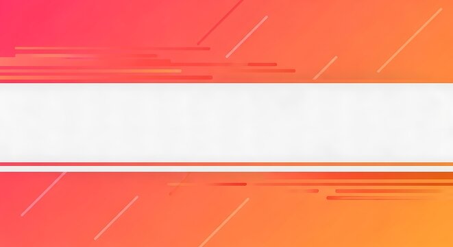 Abstract dynamic gradient background with horizontal white banner for modern text presentation and corporate business graphic design layout