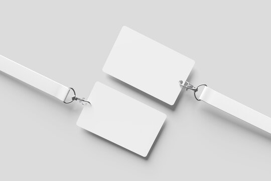Blank ID Card Mockup - 3D Illustration