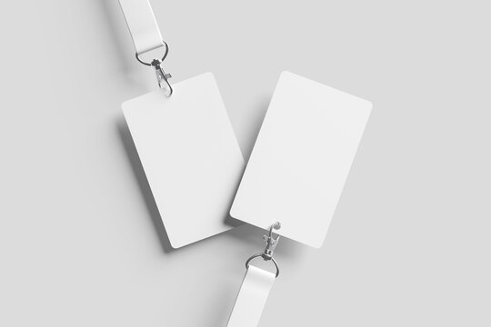 Blank ID Card Mockup - 3D Illustration