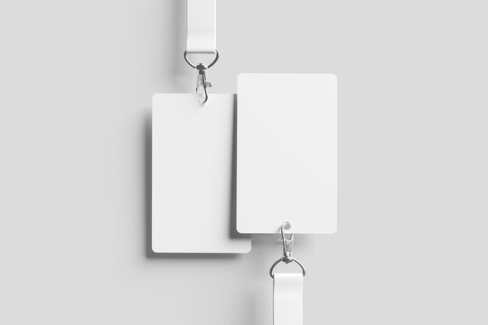Blank ID Card Mockup - 3D Illustration