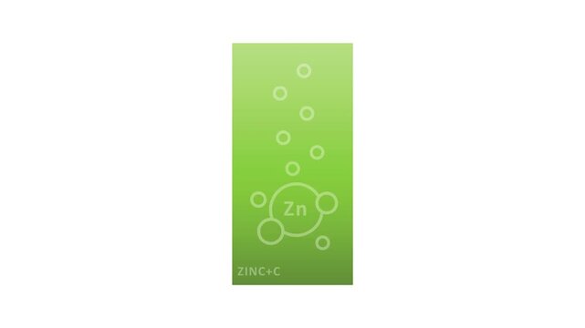 Zn, zinc for healthcare - vitamin complex.