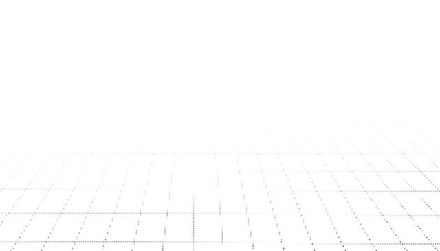 Perspective grid background, halftone dot pattern