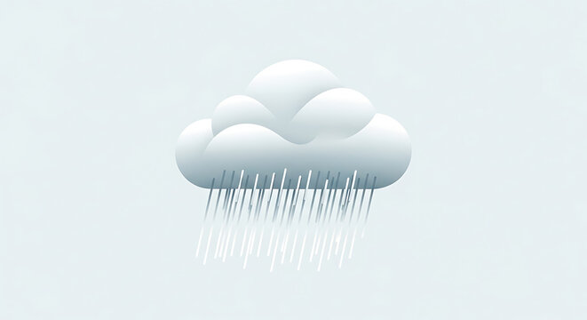 Minimalist cloud with soft rain background full hd download 2025 2026 gray