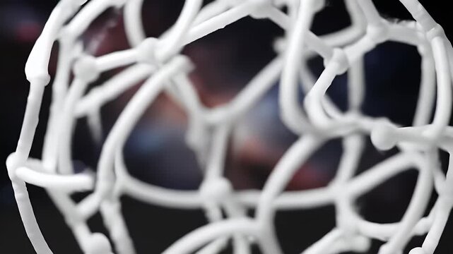 White organic lattice network structure macro view.