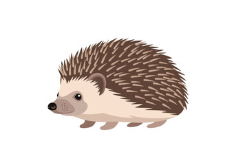 Cute Cartoon Hedgehog Side View. © Afif