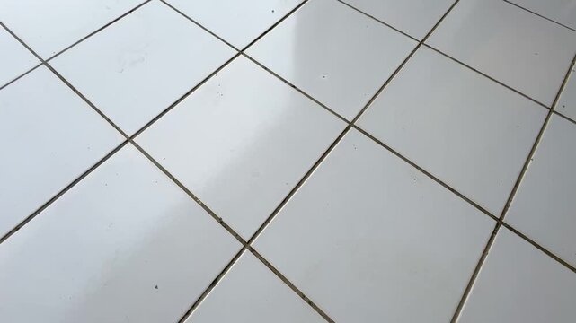 Clean White Ceramic Floor Tiles with Glossy Finish