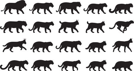 animals silhouettes vector © Milon