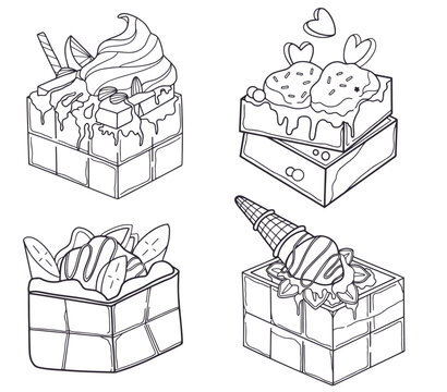 4 ice cream styles (on the big bread bowl)