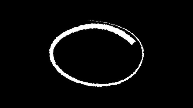 Hand-drawn red circle looping animation, frame-by-frame stop motion animation on a black background, stop motion sketch animation, hand drawn doodle frames, circles, scribble and elements to highlight