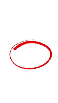 hand-drawn red circle brush stroke highlight marker for presentation, Hand Drawn Oval Highlight Effect, 4k circle animation , 