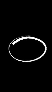 hand-drawn red circle brush stroke highlight marker for presentation, Hand Drawn Oval Highlight Effect, 4k circle animation , 